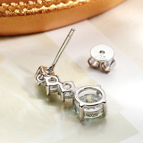 Certified 2.6ct. t.w. Moissanite Diamond Drop Earrings NEW - Picture 5 of 14